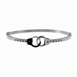 Handboei Bangle Dames - Stalen Zilver Kleur - Stijve Armband