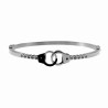 Handboei Bangle Dames - Stalen Zilver Kleur - Stijve Armband