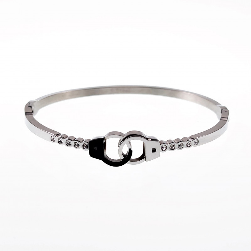Handboei Bangle Dames - Stalen Zilver Kleur - Stijve Armband Handboei Bangle Dames - Stalen Zilver Kleur - Stijve Armband