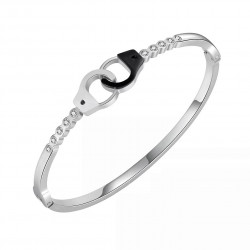 Handboei Bangle Dames - Stalen Zilver Kleur - Stijve Armband