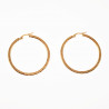 ∅45mm Oorringen Dames - Stalen Goud Kleur - Gestreepte Oorbellen
