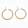 ∅45mm Oorringen Dames - Stalen Goud Kleur - Gestreepte Oorbellen