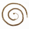47cm x 6mm Vossenstaart Ketting Dames - Stalen Goudkleur - Verstelbaar Schakelketting