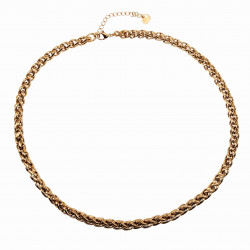 47cm x 6mm Vossenstaart Ketting Dames - Stalen Goudkleur - Verstelbaar Schakelketting