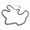47cm x 6mm Vossenstaart Ketting Dames - Stalen Zilverkleur - Verstelbaar Schakelketting