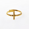 Kruis Ring Dames - Stalen Goudkleur - Verstelbaar Ring