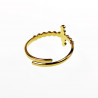 Kruis Ring Dames - Stalen Goud Kleur - Verstelbaar Ring