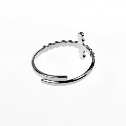 Kruis Ring Dames - Stalen Zilverkleur - Verstelbaar Ring