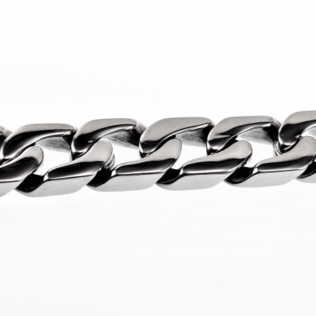 21cm x 14mm Gourmet Armband Heren - Roestvrij Stalen - Schakelarmband