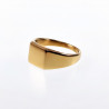 Smalle Zegelring Dames en Heren - Stalen Goud Kleur - Unisex Ring