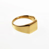 Smalle Zegelring Dames en Heren - Stalen Goud Kleur - Unisex Ring
