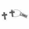 Kruis Clip-on Oorbellen Dames - Zilverkleur - Oorclips met Zirkonias