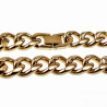 21cm x 13mm Cubaanse Armband Dames Heren - Gepolijste Stalen Goud Kleur - Schakelarmband