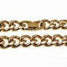 21cm x 13mm Cubaanse Armband Dames Heren - Gepolijste Stalen Goudkleur - Schakelarmband
