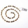 56cm x 8,5mm Halsketting Dames - Oneindigheids Ketting - Stalen Goudkleur - Infinity Schakelketting