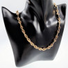 56cm x 8,5mm Halsketting Dames - Oneindigheids Ketting - Stalen Goudkleur - Infinity Schakelketting