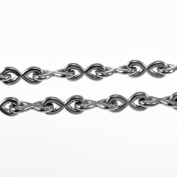 Halsketting Dames Oneindigheids Stalen Zilver Infinity Schakelketting