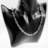 Halsketting Dames Oneindigheids Stalen Zilver Infinity Schakelketting