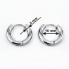 ∅10mm x 3mm Oorringen - Stalen Zilver Kleur - Ronde Oorbellen