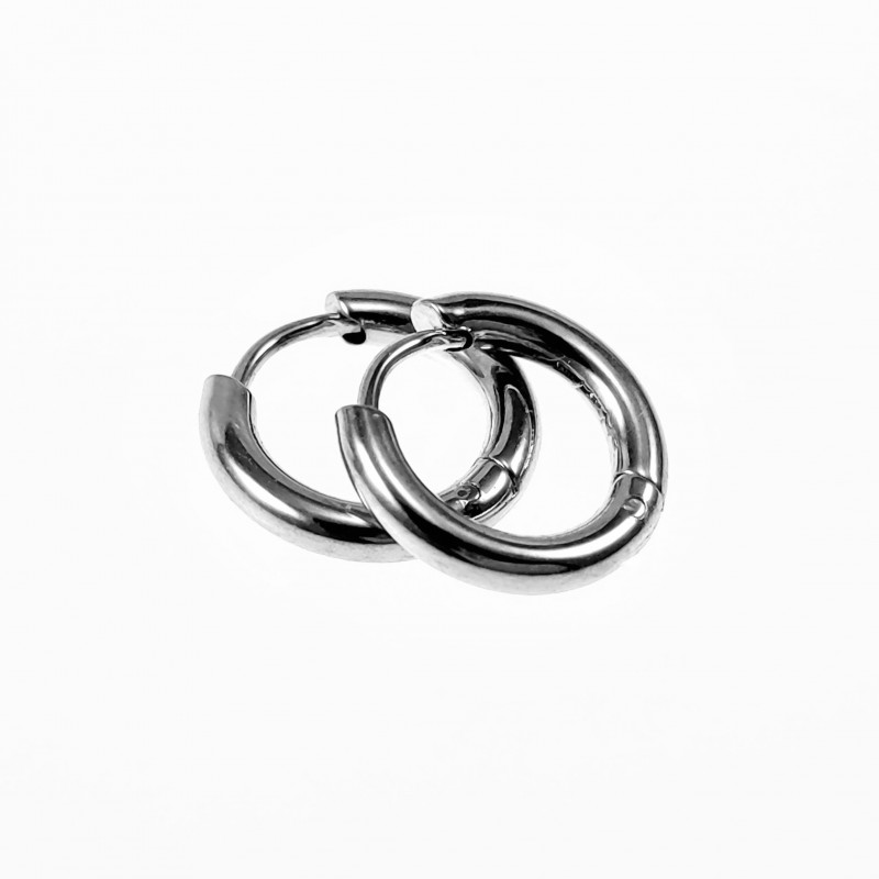 ∅7mm x 2,5mm Oorringen Unisex - Stalen Zilver Kleur - Ronde Oorbellen