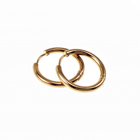 ∅16mm x 2,5mm Oorringen Unisex - Stalen Goud Kleur - Ronde Oorbellen