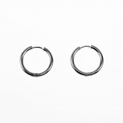 ∅16mm x 2,5mm Oorringen Unisex - Stalen Zilver Kleur - Ronde Oorbellen