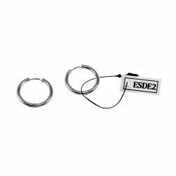 ∅16mm x 2,5mm Oorringen Unisex - Stalen Zilver Kleur - Ronde Oorbellen