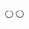 Ø12mm x 2,5mm Oorringen Unisex - Stalen Zilverkleur - Ronde Oorbellen