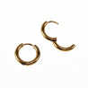 ∅10mm x 2,5mm Oorringen Unisex - Stalen Goud Kleur - Ronde Oorbellen