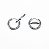 Ø15mm x 2,5mm Oorringen Unisex - Stalen Zilverkleur - Ronde Oorbellen