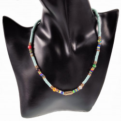 Polymeerklei Ketting Dames - Turquoise Halsketting - Verguld Stalen - Boho-Stijl Ketting