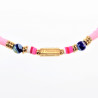 Polymeerklei Ketting Dames Roze Halsketting  Stalen Boho-Stijl