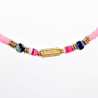 Polymeerklei Ketting Dames Roze Halsketting  Stalen Boho-Stijl