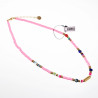 Polymeerklei Ketting Dames Roze Halsketting  Stalen Boho-Stijl