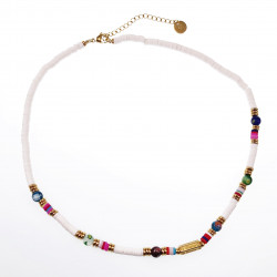 Polymeerklei Ketting Dames Witte Halsketting  Stalen Boho-Stijl