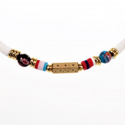 Polymeerklei Ketting Dames Witte Halsketting  Stalen Boho-Stijl