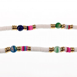 Polymeerklei Ketting Dames Witte Halsketting  Stalen Boho-Stijl