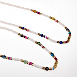 Polymeerklei Ketting Dames Witte Halsketting  Stalen Boho-Stijl