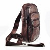 Crossbody Tas Dames Heren Bruin Leren Rechterhand Zijtas Vakantie Tasje