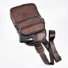 Crossbody Tas Dames Heren Bruin Leren Rechterhand Zijtas Vakantie Tasje