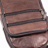 Crossbody Tas Dames Heren Bruin Leren Rechterhand Zijtas Vakantie Tasje