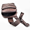 Crossbody Tas Dames Heren Bruin Leren Rechterhand Zijtas Vakantie Tasje