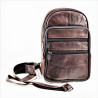 Crossbody Tas Dames Heren Bruin Leren Rechterhand Zijtas Vakantie Tasje