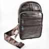 Crossbody Tas Dames Heren Donkerbruin Leren Rechterhand Zijtas Tasje