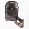 Crossbody Tas Dames Heren Donkerbruin Leren Rechterhand Zijtas Tasje