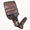 Crossbody Tas Dames Heren Donkerbruin Leren Rechterhand Zijtas Tasje