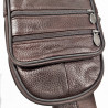 Crossbody Tas Dames Heren Donkerbruin Leren Rechterhand Zijtas Tasje