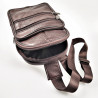 Crossbody Tas Dames Heren Donkerbruin Leren Rechterhand Zijtas Tasje
