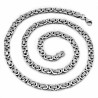 60cm x 6,5mm Platte Koningsketting Heren - Stalen Zilverkleur - Schakelketting