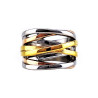 Multicolor Brede Ring Dames - Roestvrij Stalen - 8 Ringen-Effect